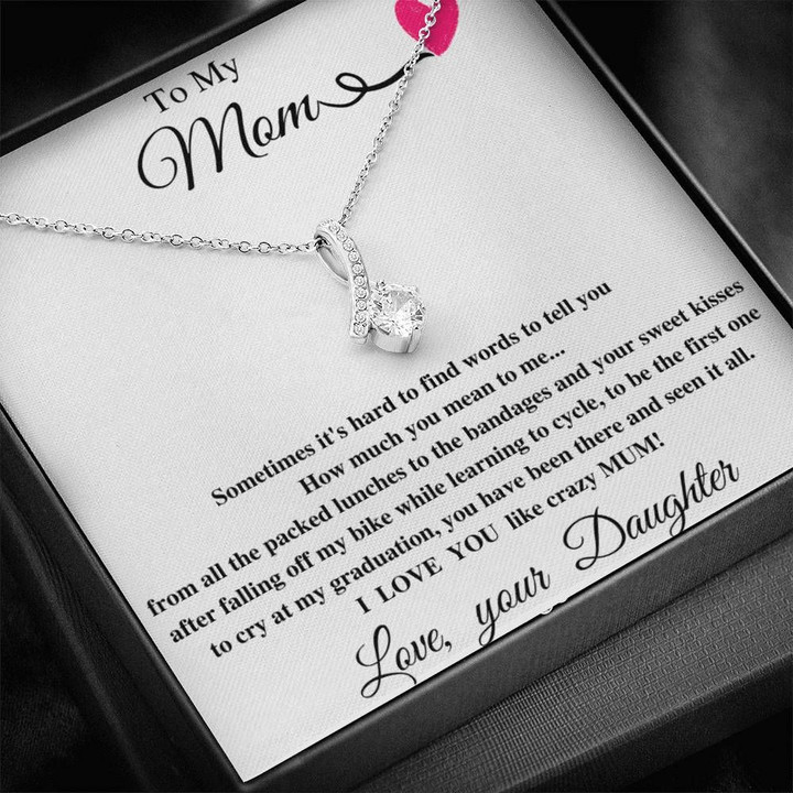 I Love You Like Crazy Mum Daughter Gift For Mom Alluring Beauty Necklace