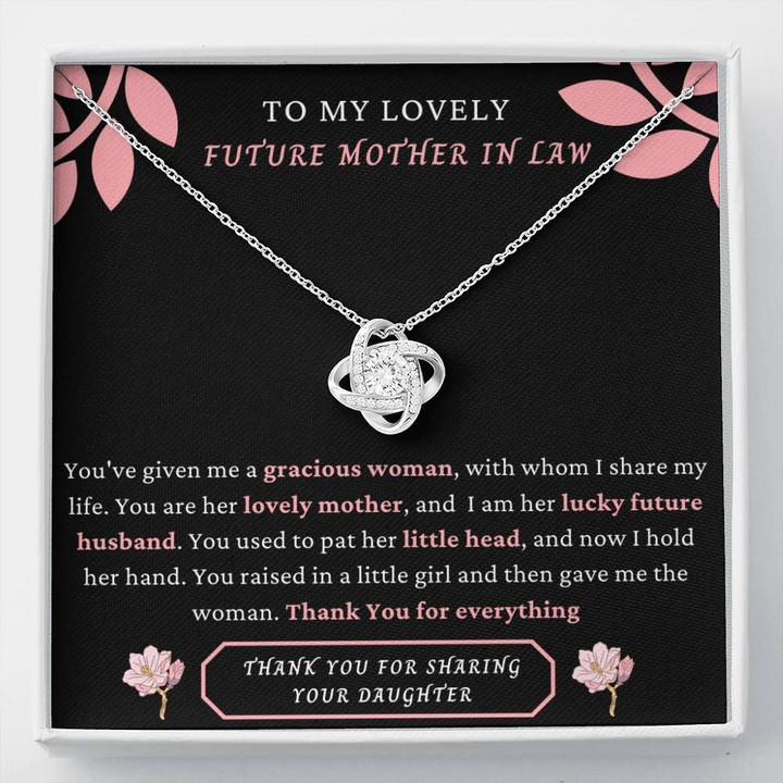 Gift For Future Mother In Law Thank You For Everything Love Knot Necklace