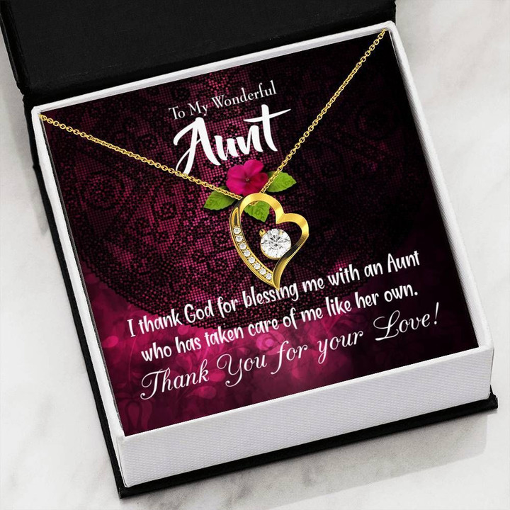 Thank You For Your Love Forever Love Necklace Gift For Aunt
