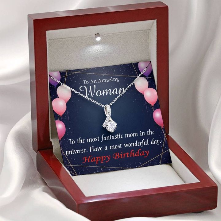 To An Amazing Woman The Most Fantastic Mom Alluring Beauty Necklace