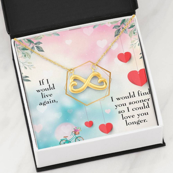 I Could Love You Longer Gift For Her Infinity Heart Necklace