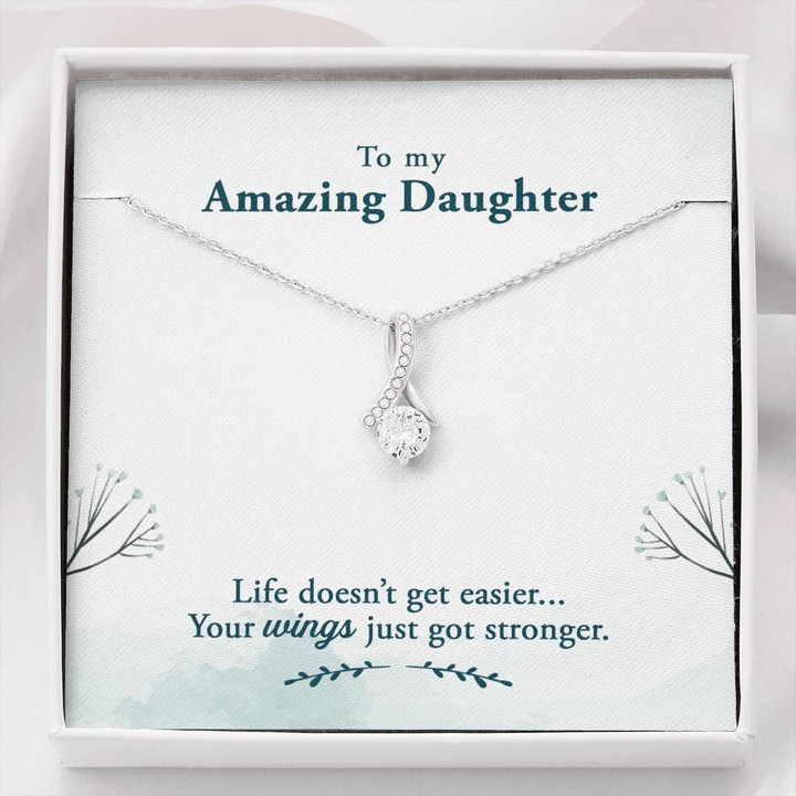 Gift For Daughter Alluring Beauty Necklace Life Doesn't Get Easier Your Swings Just Got Stronger