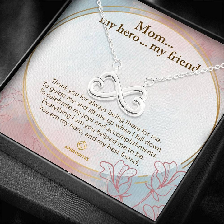 Gift For Mom Thanks For Always Being There For Me Infinity Heart Necklace