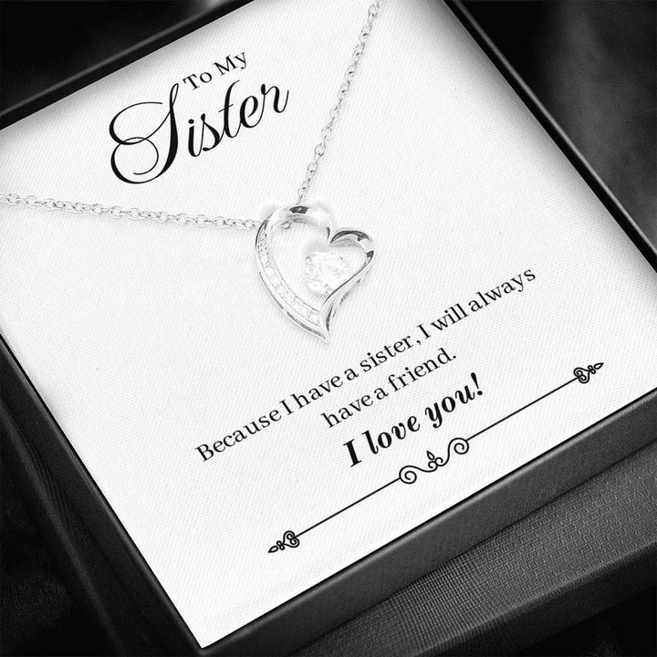 Gift For Sister Forever Love Necklace I Love You