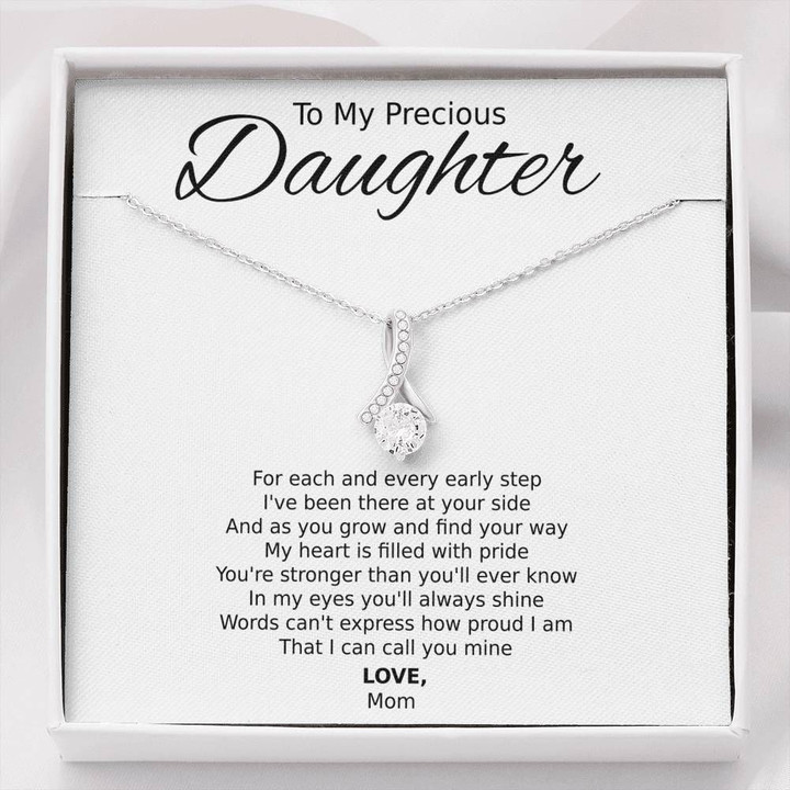 Birthday Gift For Precious Daughter Love Knot Necklace How Proud I Am That I Can Call You Mine