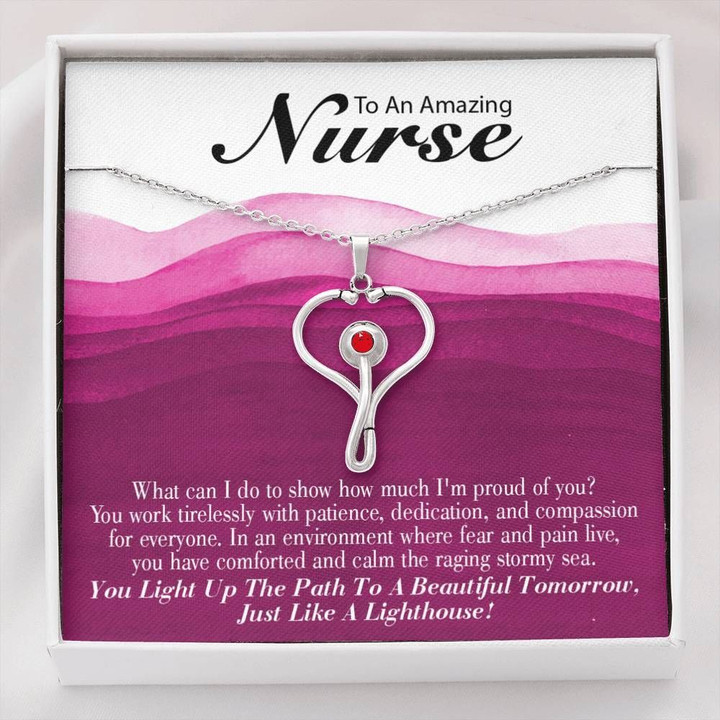You Light Up The Path To A Beautiful Gift For Nurse Necklace Stethoscope Necklace