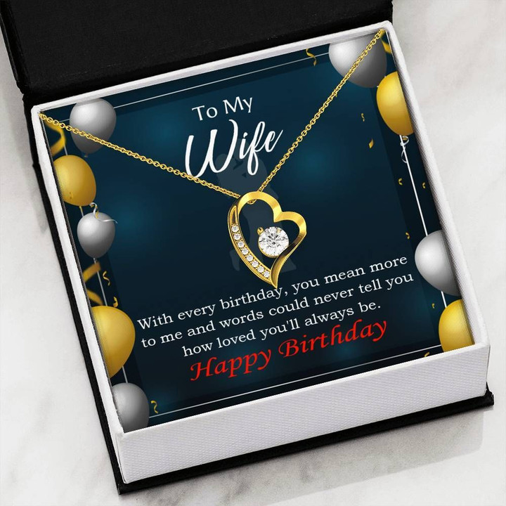 Every Birthday To My Wife Love You Forever Love Necklace