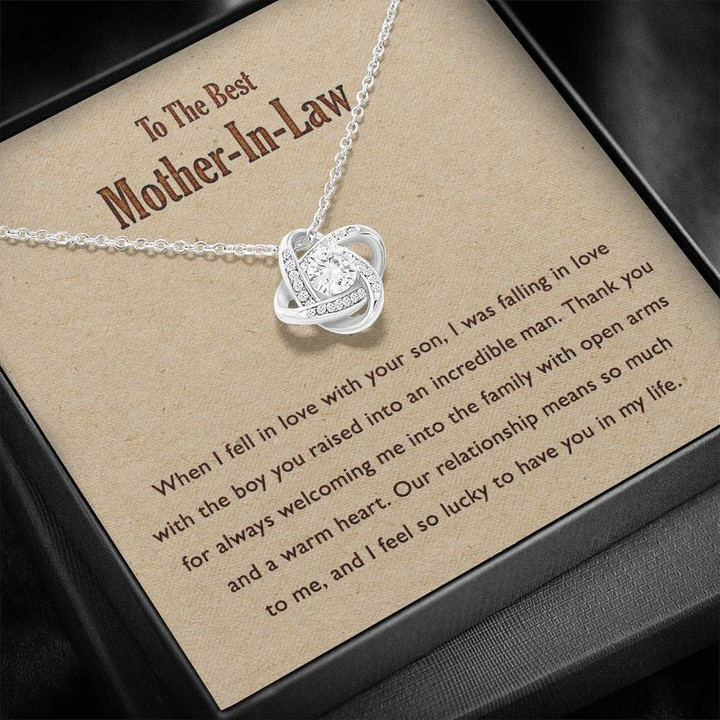 Gift For Mother-in-law Love Knot Necklace Necklace I Feel So Lucky To Have You In My Life