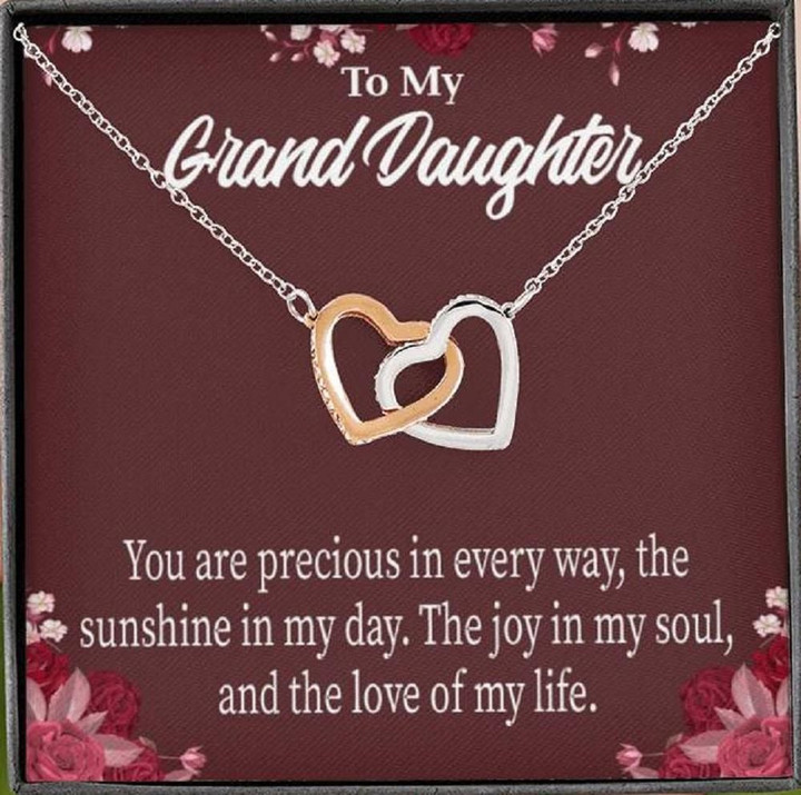 Gift For Granddaughter You Are Precious In Every Way Interlocking Hearts Necklace