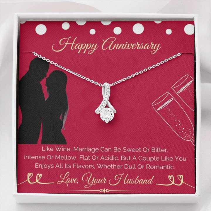 Anniversary Gift For Wife Alluring Beauty Necklace Like Wine Marriage Can Be Sweet Or Bitter