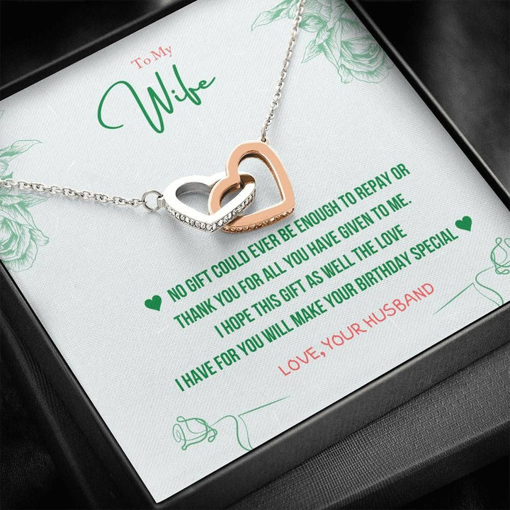 Gift For Wife I Hope This Gift As Well The Love Interlocking Hearts Necklace