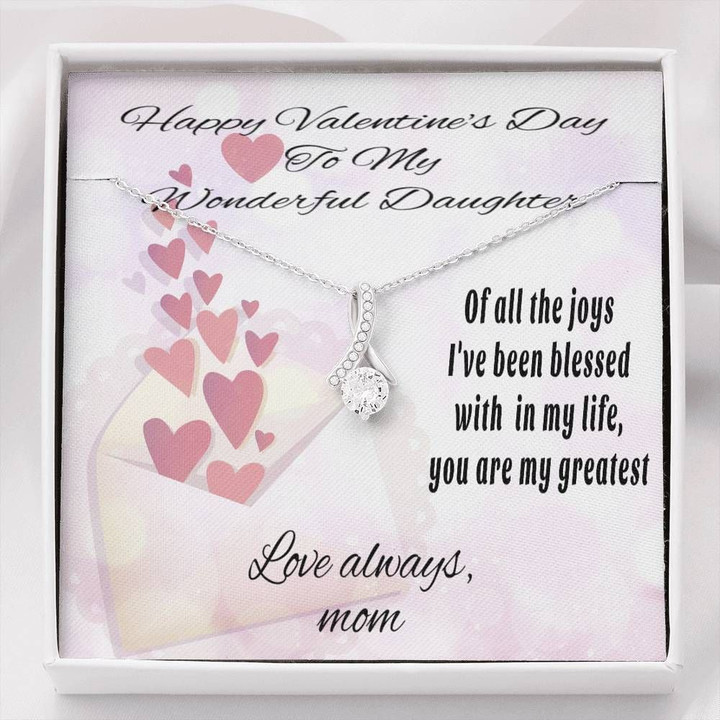 Message Card Gift For Daughter Alluring Beauty Necklace
