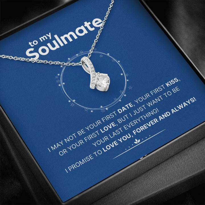 Soulmate Gift For Her Promise To Love You Alluring Beauty Necklace With Message Card