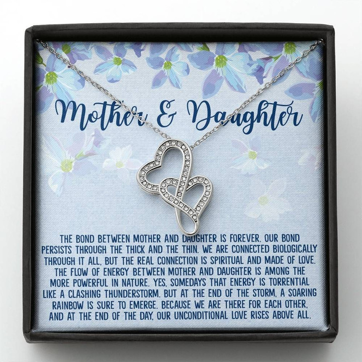 Daughter Gift For Mother Double Hearts Necklace The Bond Between