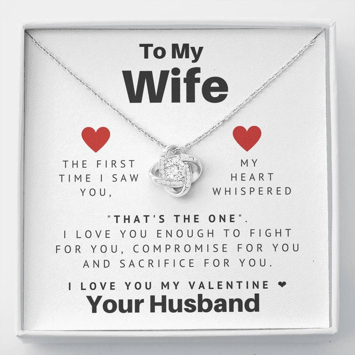 Gift For Wife That's The One Stainless Steel Love Knot Necklace