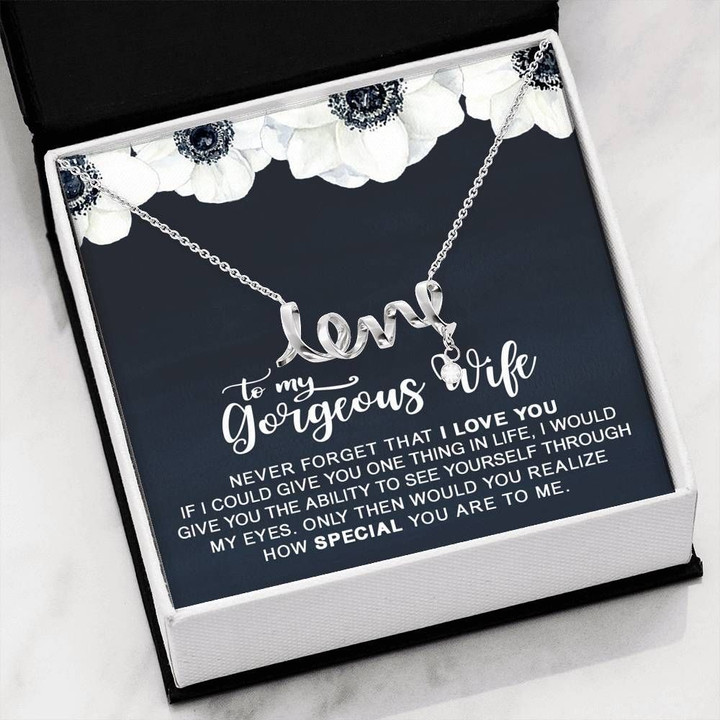 The Blooming Never Forget I Love You Scripted Love Necklace Gift For Wife