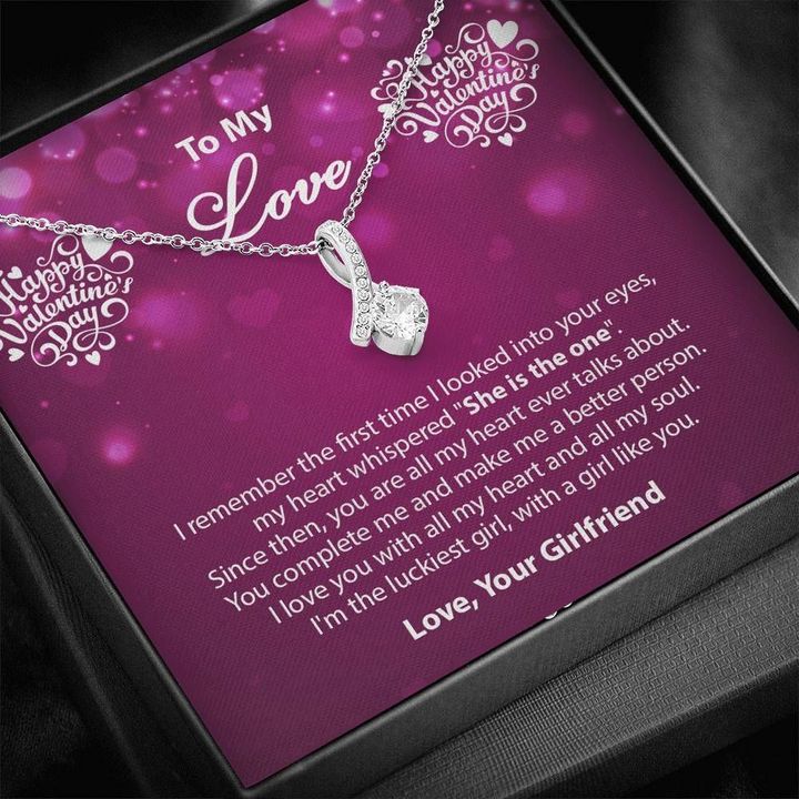 Valentine Love Gift For Girlfriend She Is The One Alluring Beauty Necklace