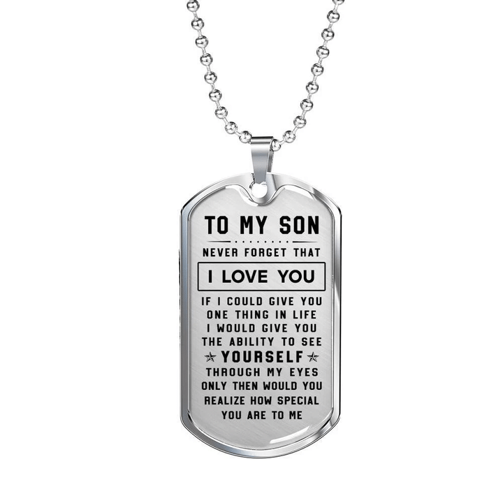 Gift For Son Dog Tag Pendant Necklace How Special You Are To Me