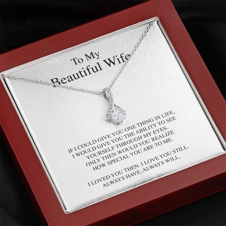 Gift For Wife Alluring Beauty Necklace With Message Card How Special You're To Me