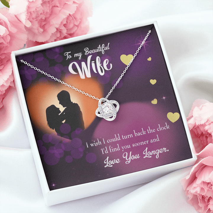 Love You Longer Gift For Wife Love Knot Necklace