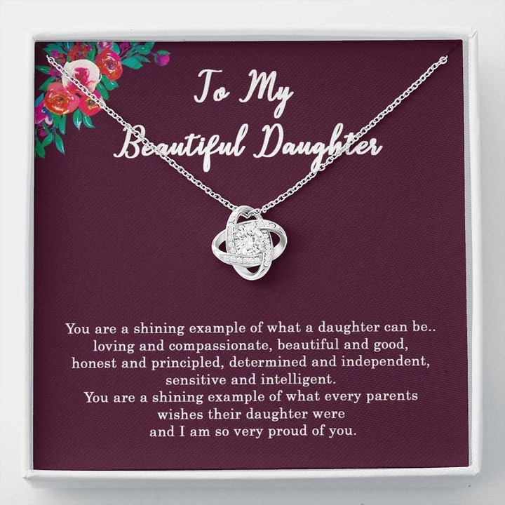 Love Knot Necklace Mom Gift For Daughter I'm So Very Proud Of You