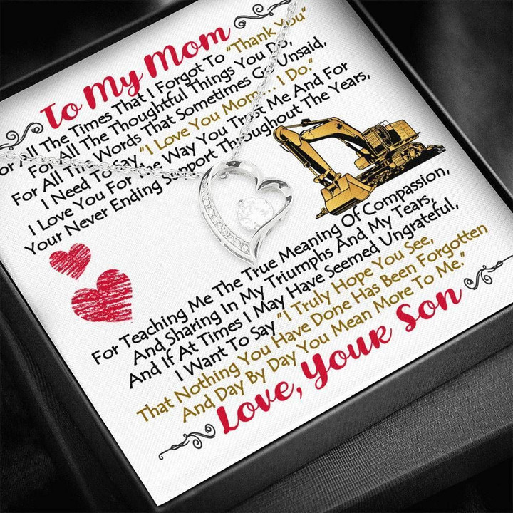 Tractor Son Gift For Mom Mama Forever Love Necklace Day By Day You Mean More To Me