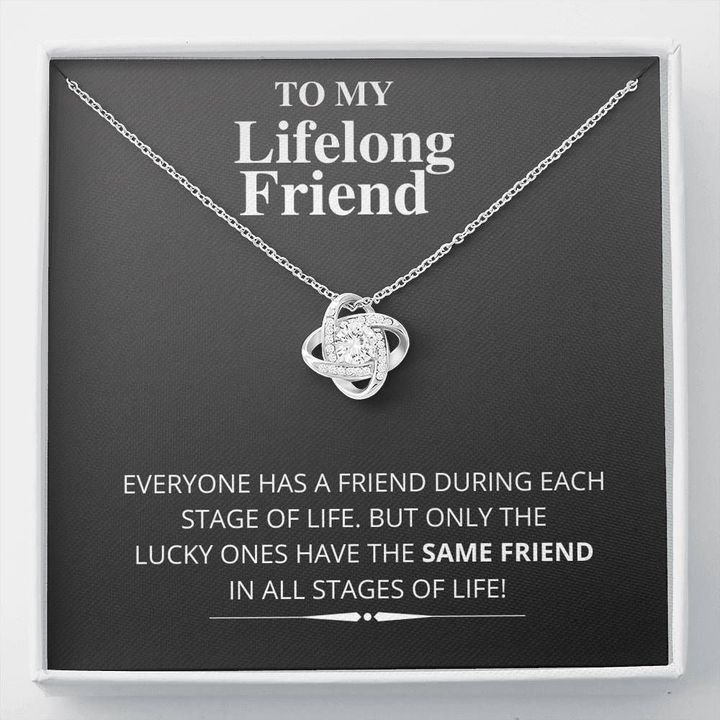 Gift For Lifelong Friend In All Stages Of Life Love Knot Necklace