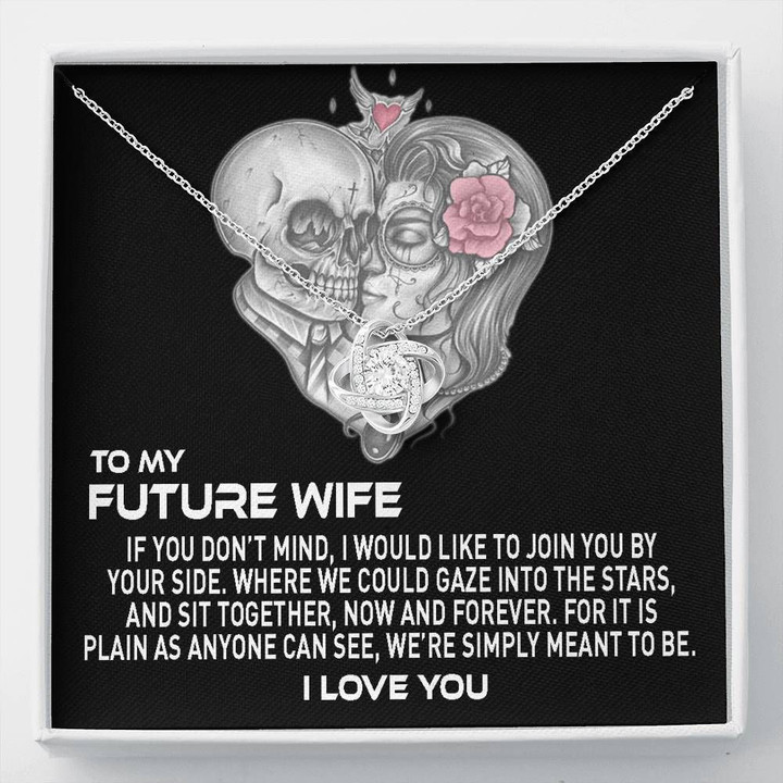 Gift For Wife Future Wife Gaze Into The Stars Love Knot Necklace