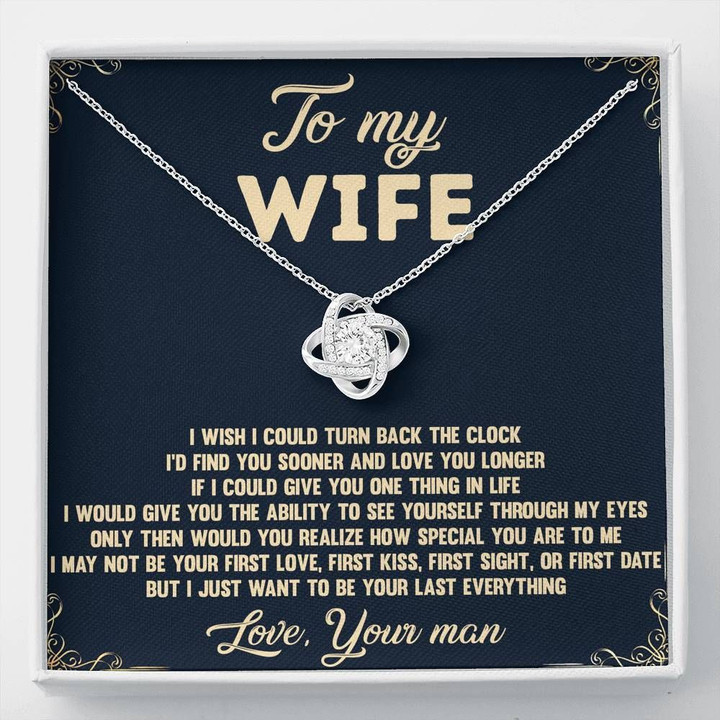 Love Knot Necklace Gift For Wife How Special You Are To Me Gold Text