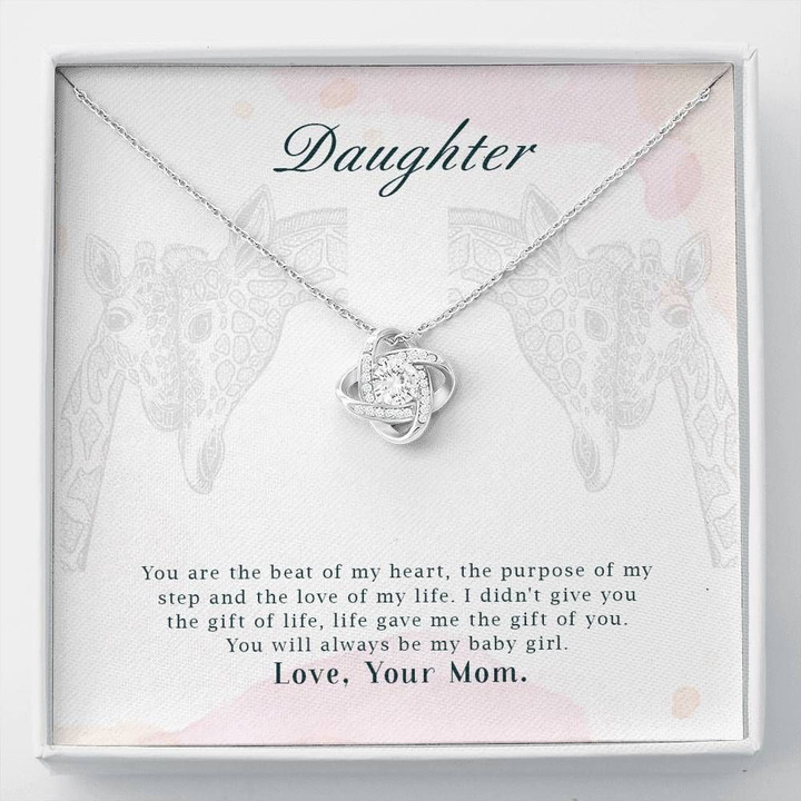 Love Knot Necklace Mom Gift For Daughter You're My Baby Girl