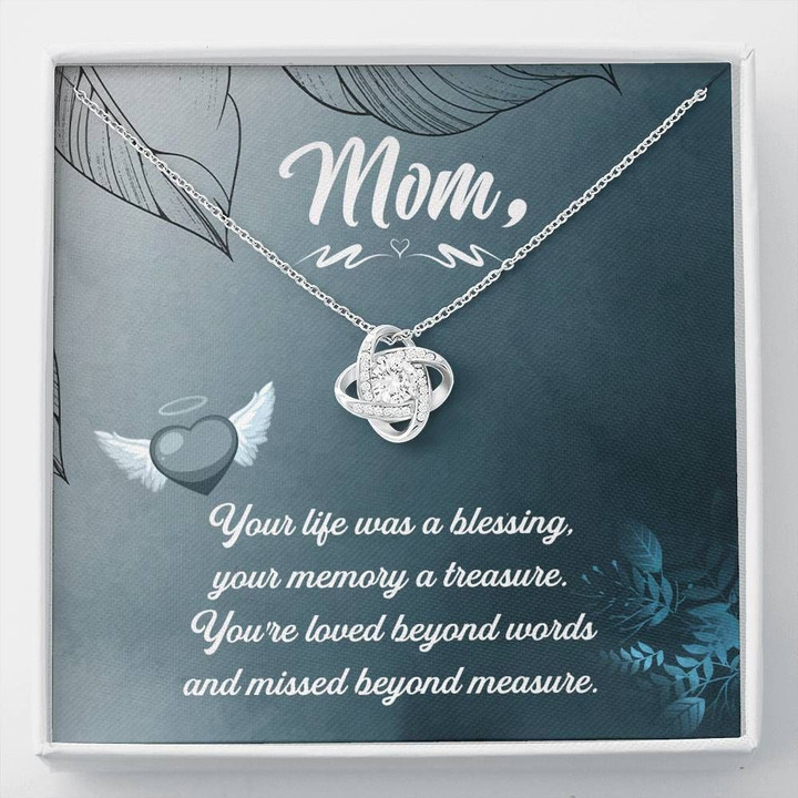 Love Knot Necklace Gift For Mom Your Life Was Blessing