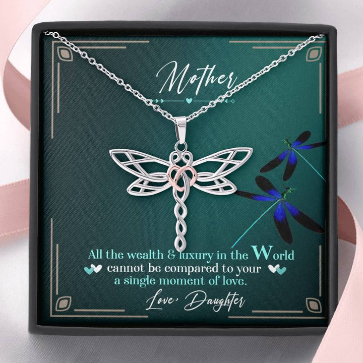 Dragonfly Dreams Necklace Daughter Gift For Mom Mother All The Wealth