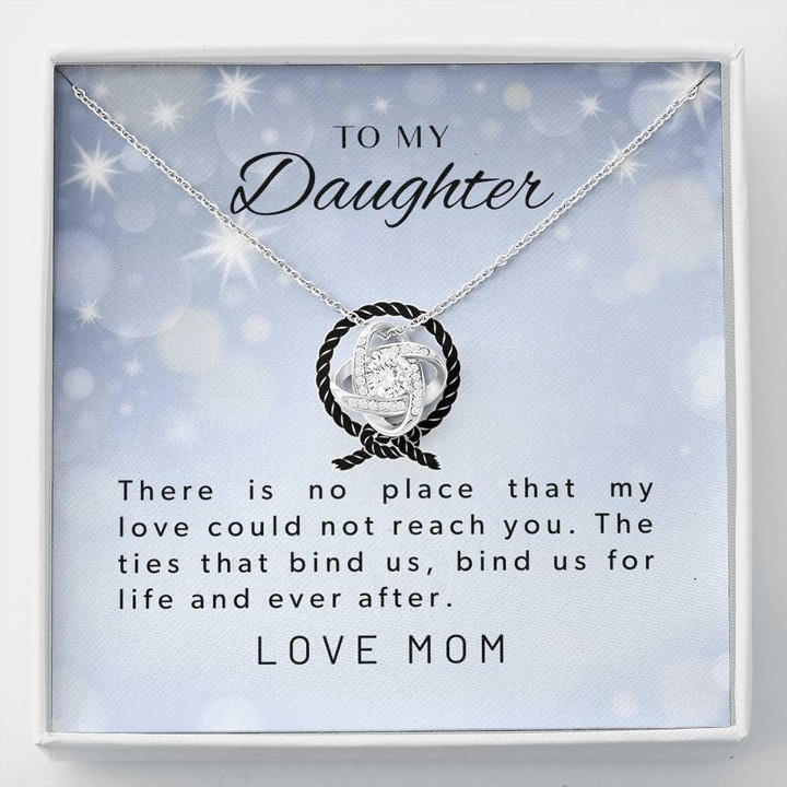 Mom Gift For Daughter Love Knot Necklace The Ties Always Bind Us