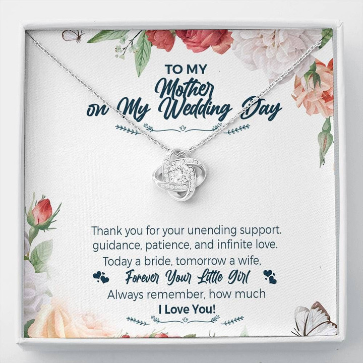 Gift For Mother On My Wedding Day Forever Yor Little Girl Love Knot Necklace