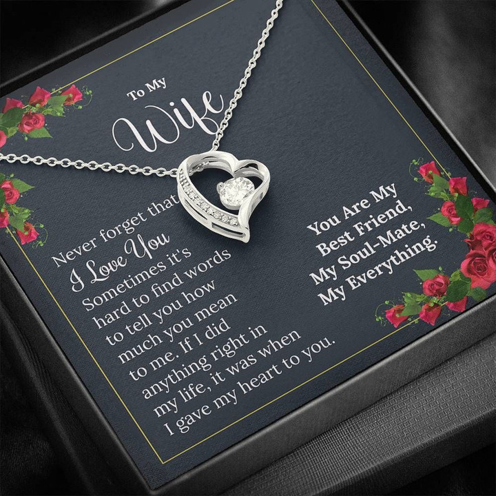 Forever Love Necklace Gift For Wife You Are My Everything