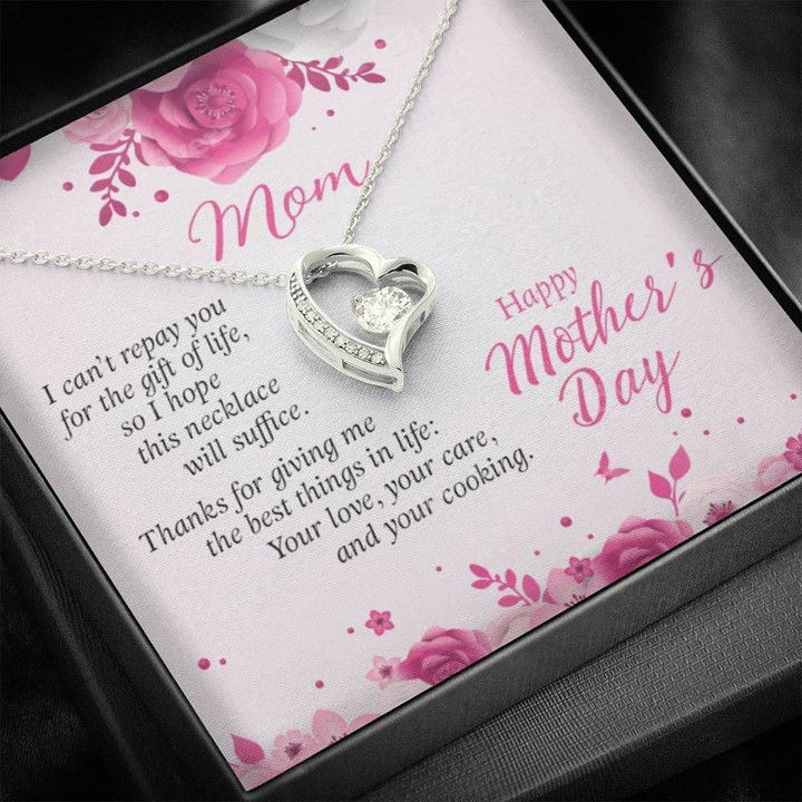 Forever Love Necklace Gift For Mom Mama Thank For Your Care