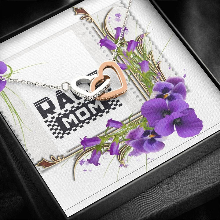 Race Mom Gift For Mom Interlocking Hearts Necklace