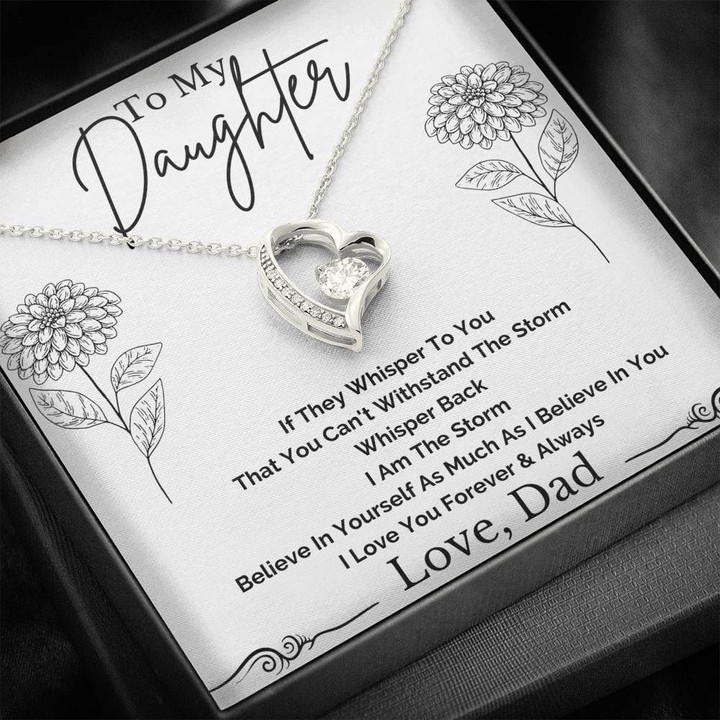 Forever Love Necklace Dad Gift For Daughter Love You Forever