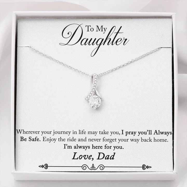 Alluring Beauty Necklace Dad Gift For Daughter I Pray You Will Always Be Safe