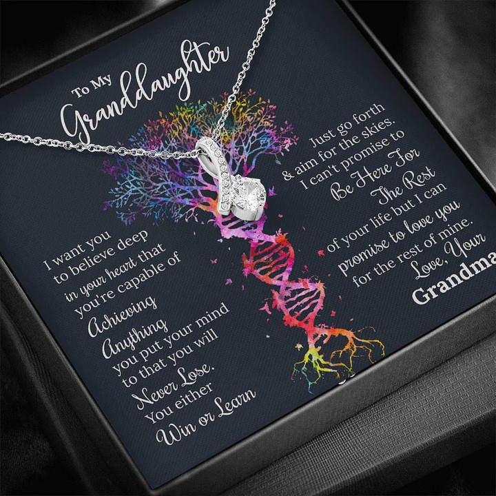 Alluring Beauty Necklace Gift For Granddaughter Just Go Forth And Arm For The Skies