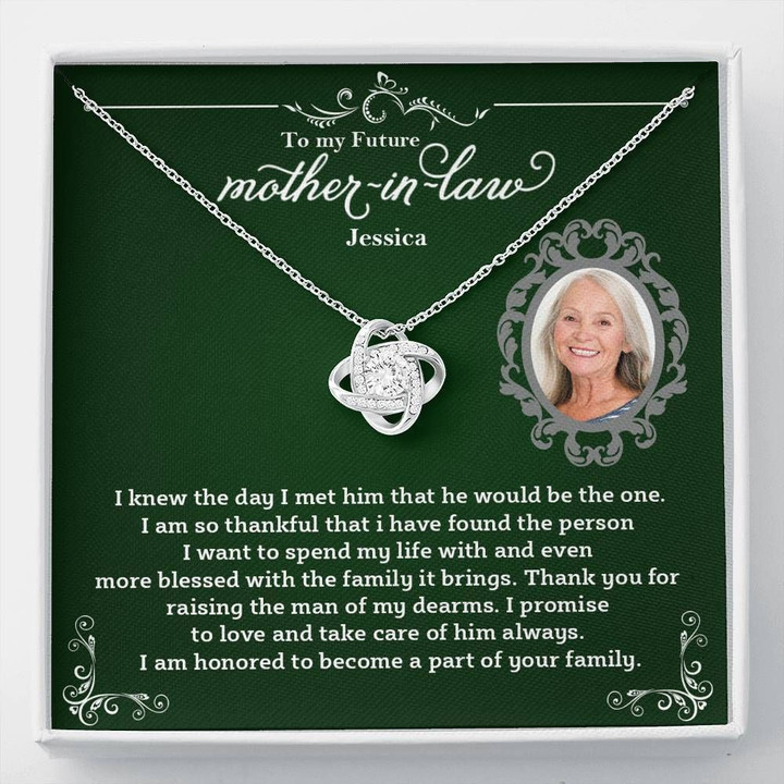 Love Knot Necklace Custom Photo I Am So Thankful Gift For Mother In Law