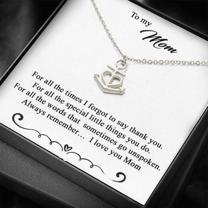 Gift For Mom Anchor Necklace Always Remember I Love You