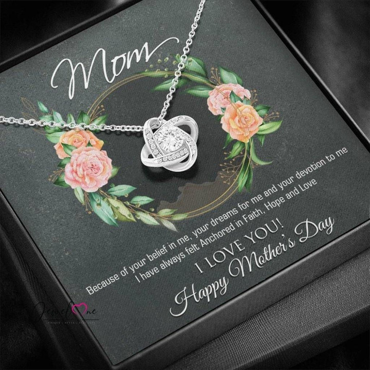 Gift For Mom Love Knot Necklace Happy Mother's Day Your Dreams For Me