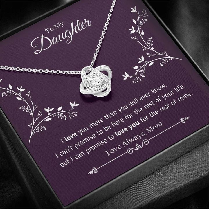 Love Knot Necklace Mom Gift For Daughter Love You More Than You'll Know