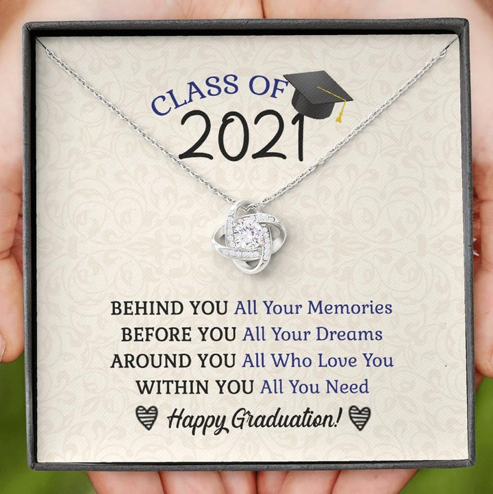 Gift For Children Class Of 2021 Within You All You Need Love Knot Necklace
