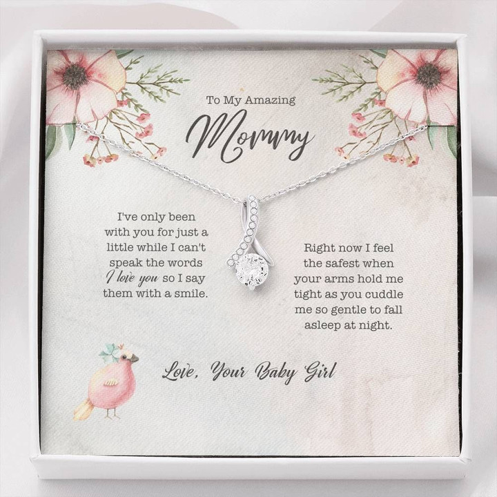 Gift For Mom Alluring Beauty Necklace When Your Arms Hold Me