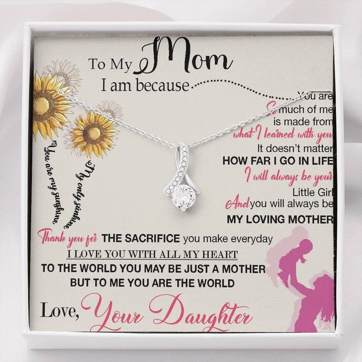 Daughter Gift For Mom Alluring Beauty Necklace You Are My Sunshine
