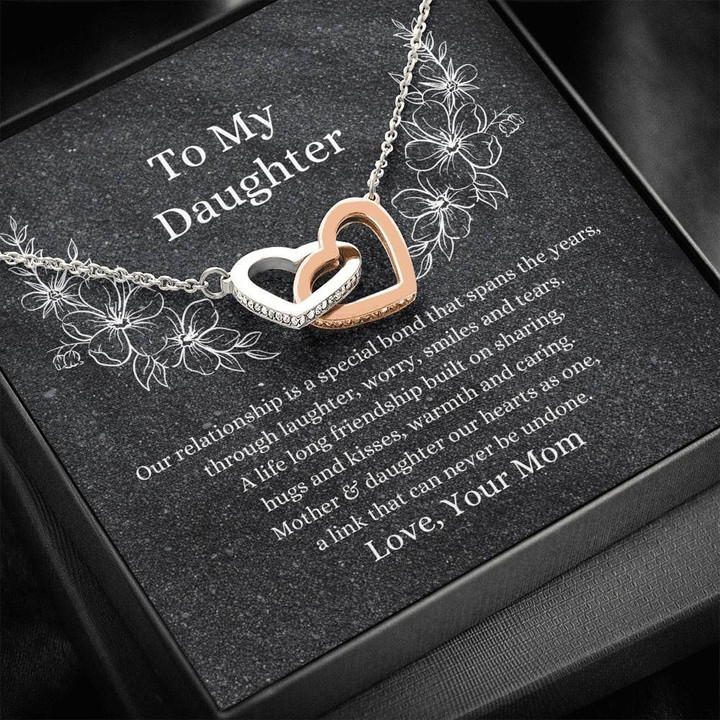 Mom Gift For Daughter Interlocking Hearts Necklace Our Link Can Never Be Undone