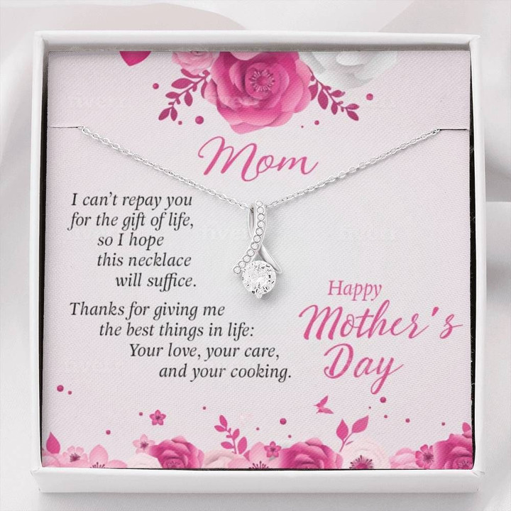 Gift For Mother Alluring Beauty Necklace Thank For Giving Me The Best Thing In Life