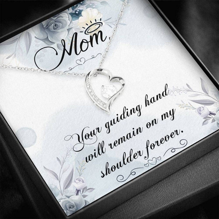 Grey Rose Gift For Mom Forever Love Necklace Thank For Your Guiding